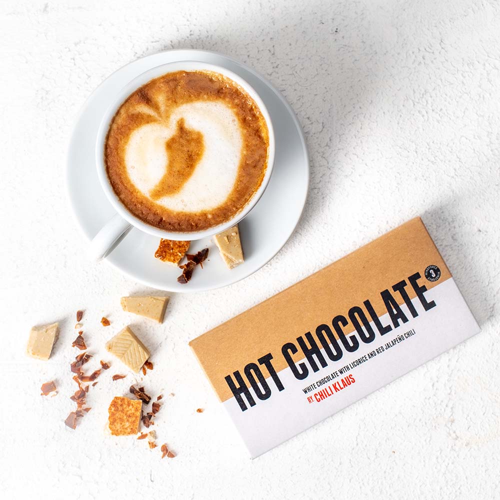 Hot Chocolate - hvid chokolade m. lakrids & rød jalapeño chili